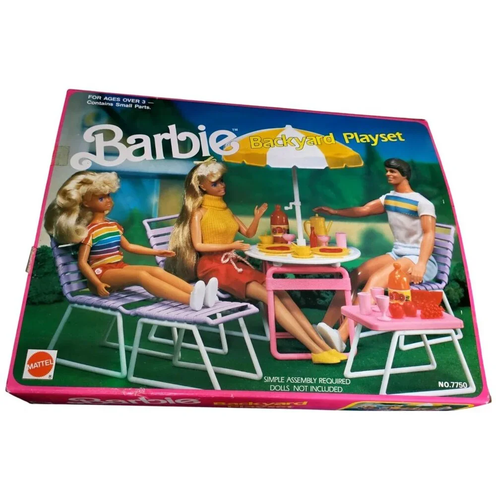 Barbie Backyard Playset No. 7750 Vintage 1980s Complete Boxed Mattel